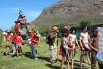 Raft teams parade in Australian costumes